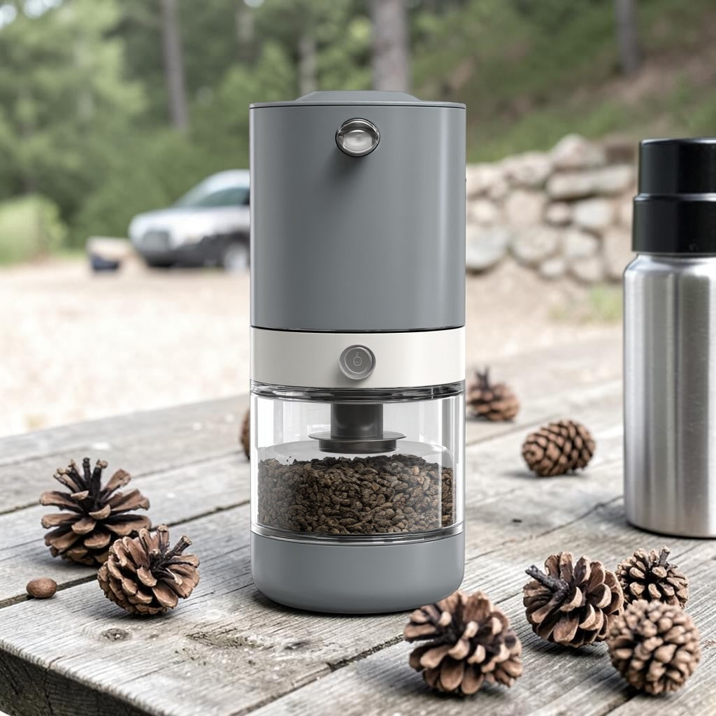 Newox Portable Electric Coffee Grinder - Adjustable Ceramic Burr & USB-C Fast Charging